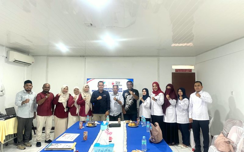 Perkuat Sinergi Pelayanan Kemanusiaan, RS Arun Lhokseumawe Teken PKS dengan PMI Kota Lhokseumawe dan Aceh Utara