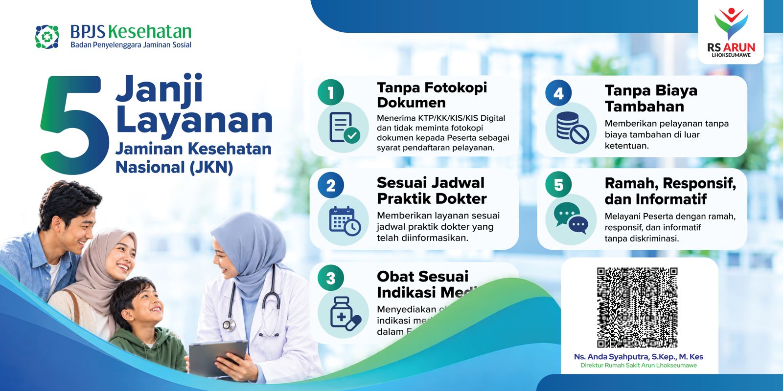 Direktur RS Arun Dukung Penuh 5 Janji Layanan JKN